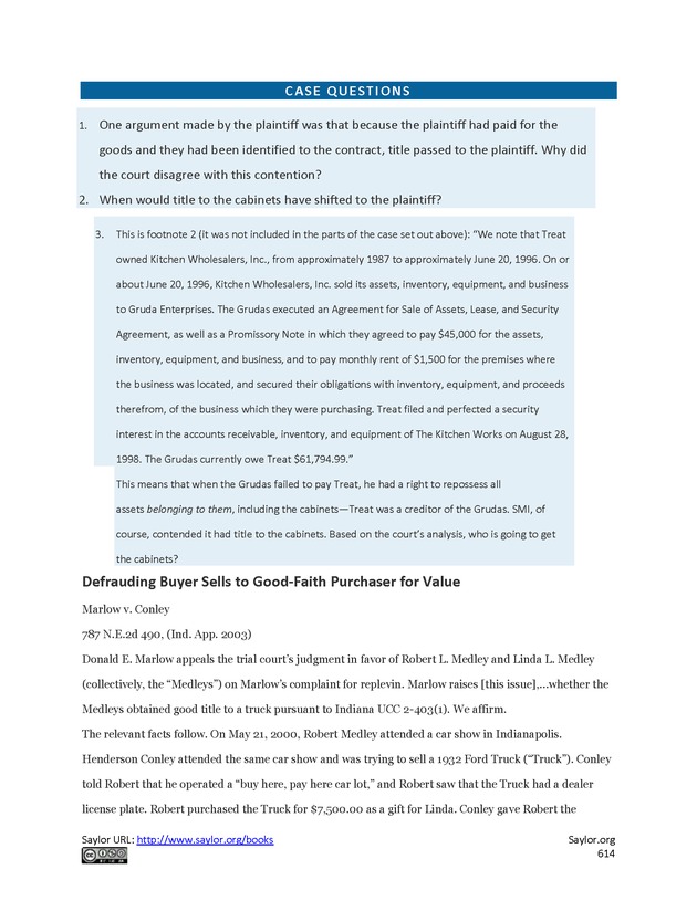 Business Law and the Legal Environment - Page 614